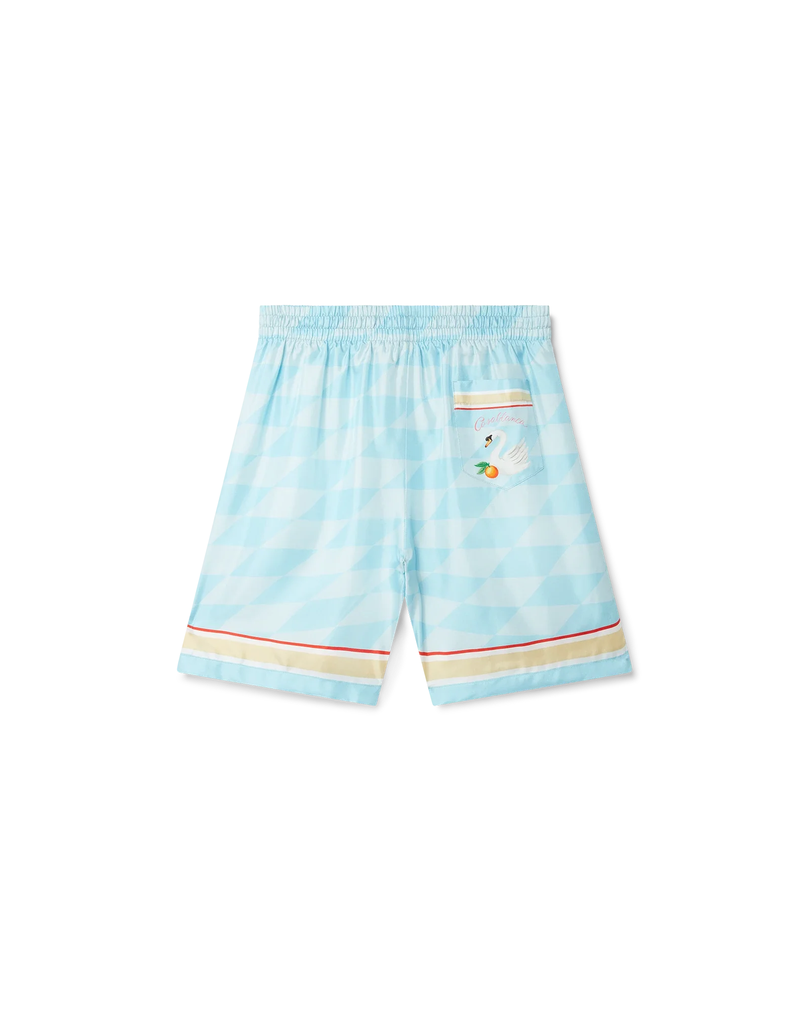 Damiers Et Cygne Bleu Silk Shorts