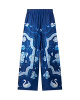 Plat A Dessert Bleu Silk Trousers