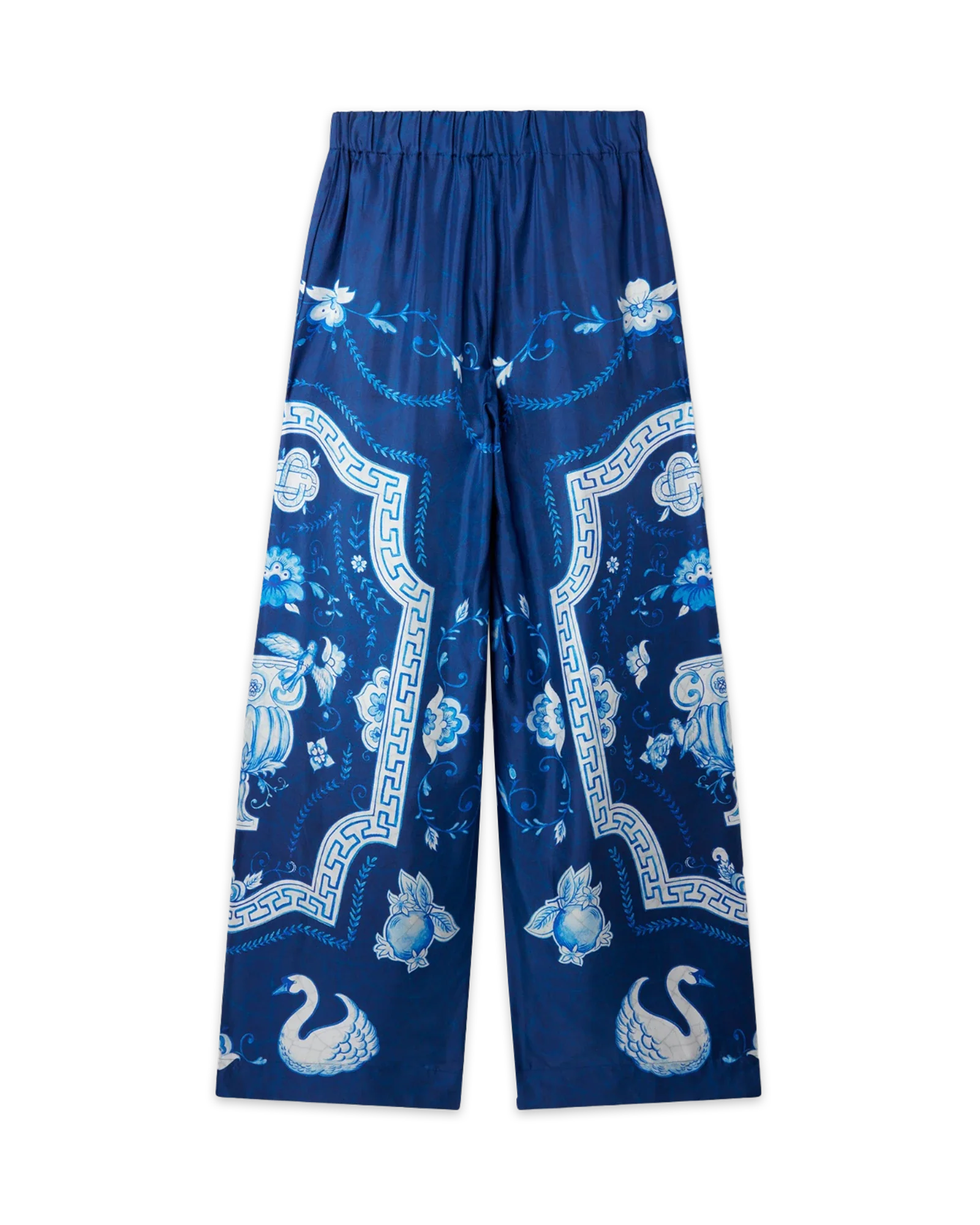 Plat A Dessert Bleu Silk Trousers