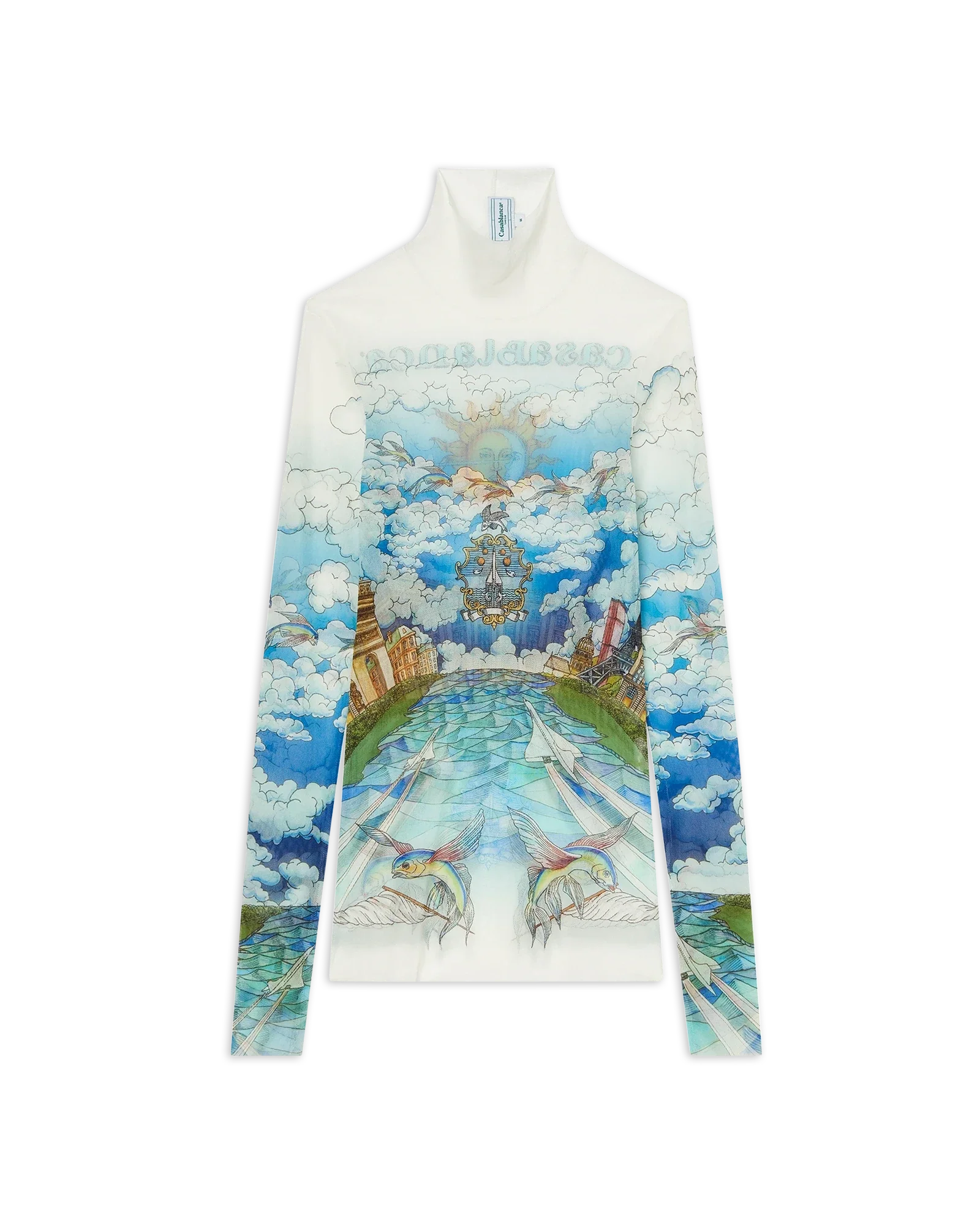 Le Vol Ideal Printed Mesh Top