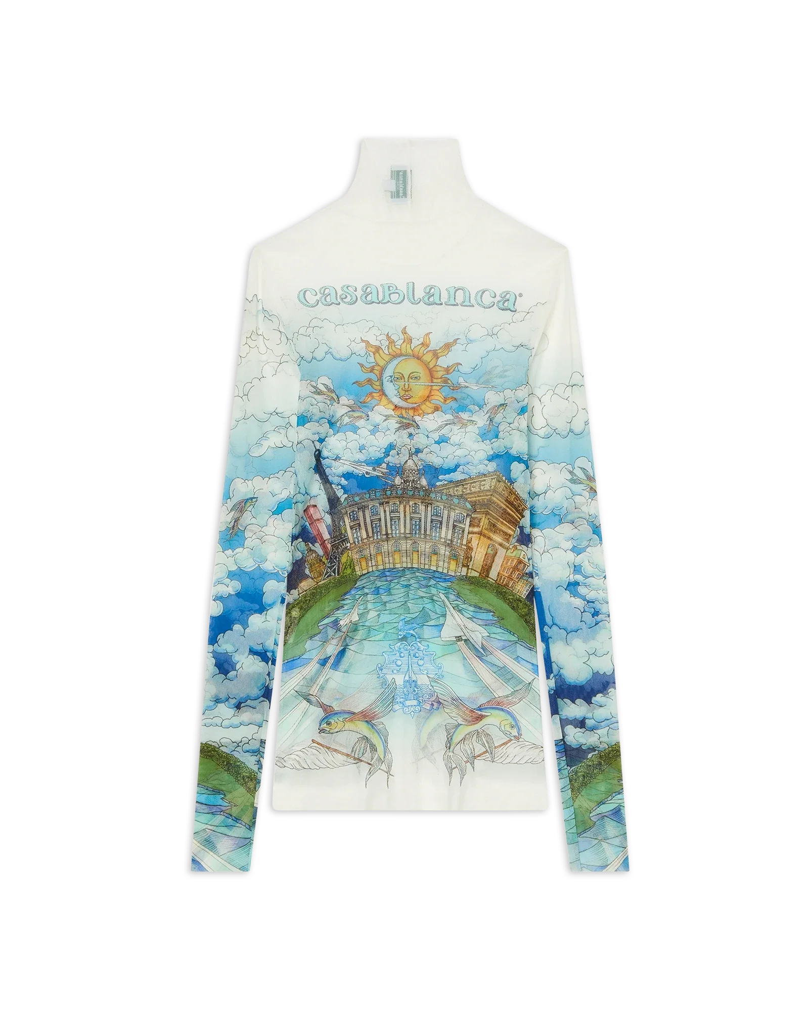 Le Vol Ideal Printed Mesh Top