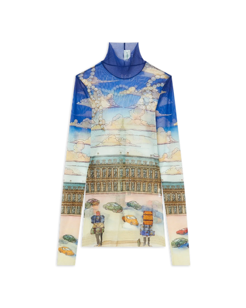 Place Casa Printed Mesh Top | Casablanca Paris