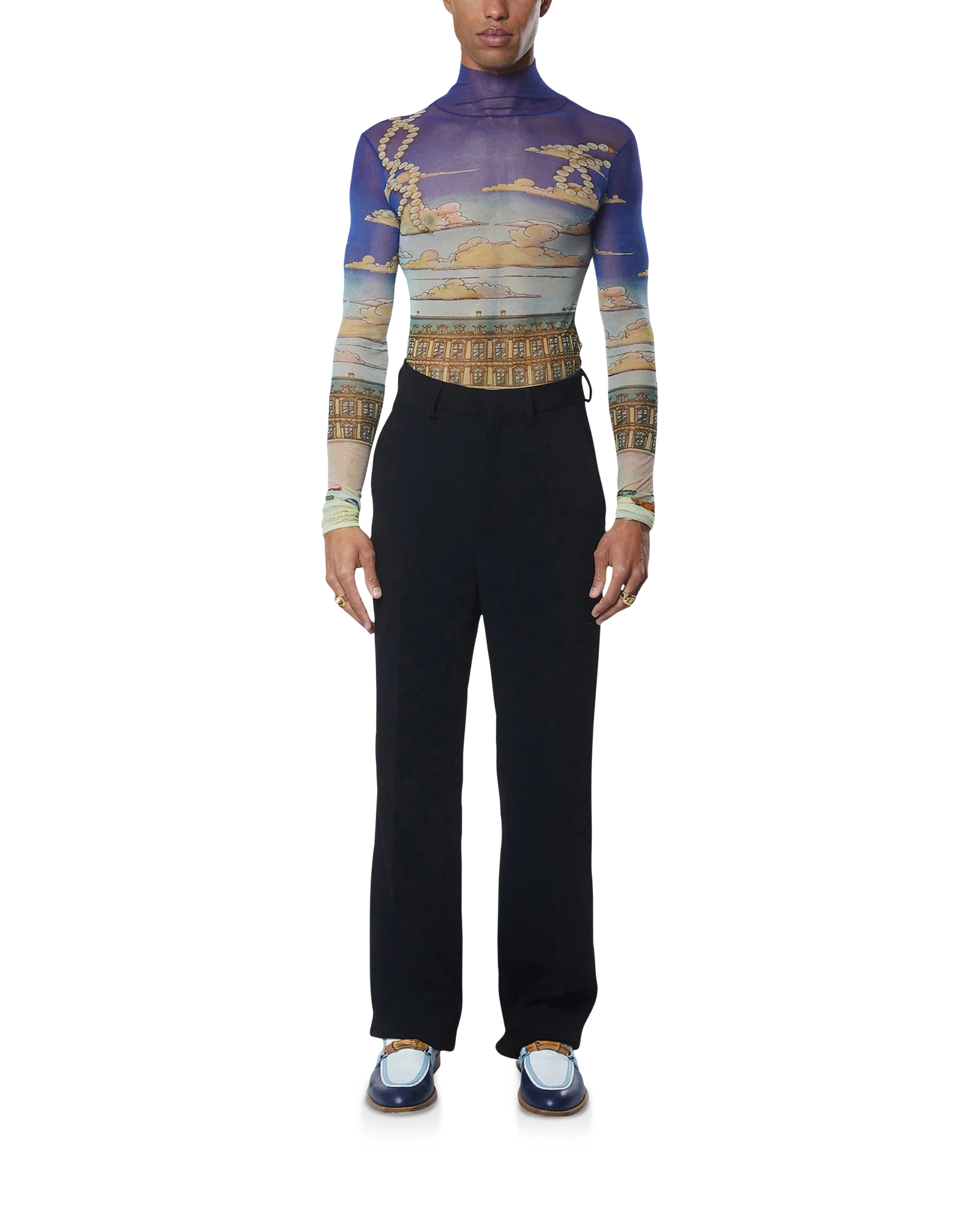 Place Casa Printed Mesh Top