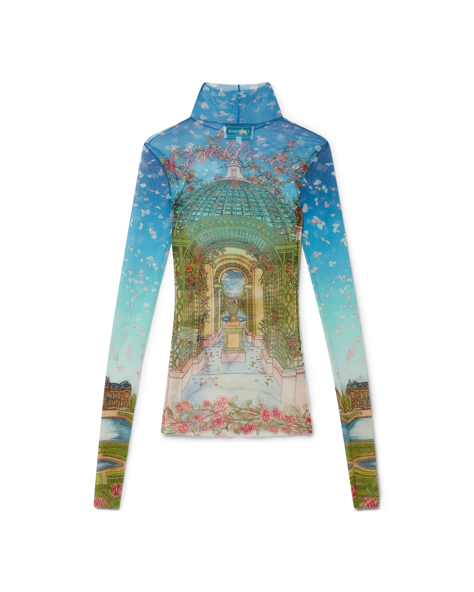 L'Amour En Fleur Printed Mesh Top