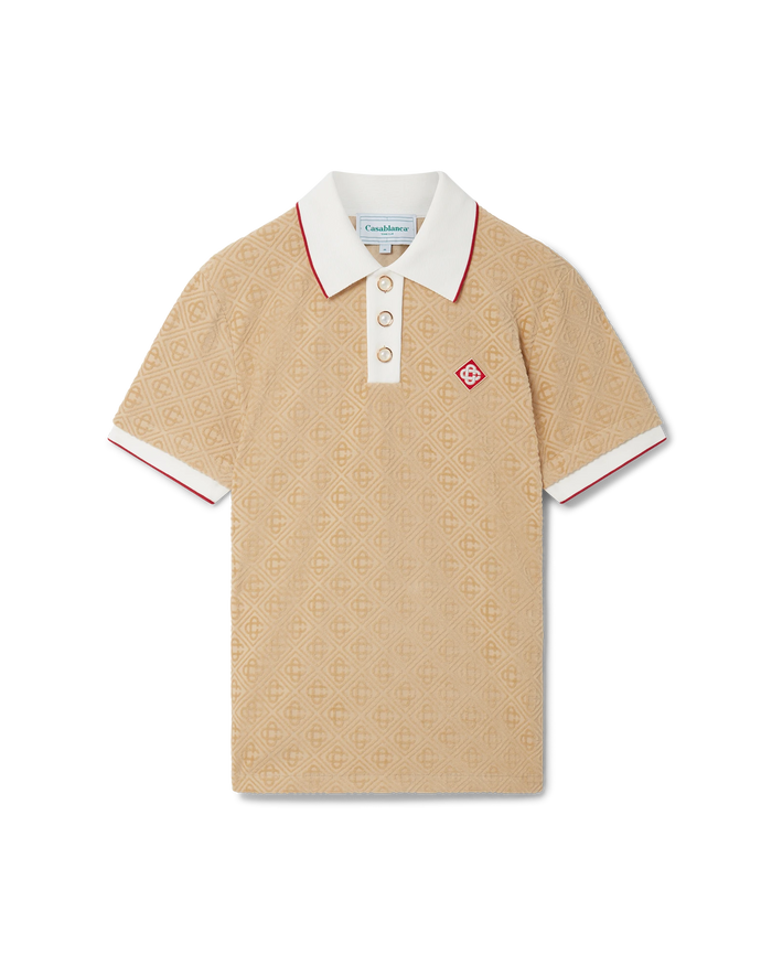 Monogram Velour Polo Shirt