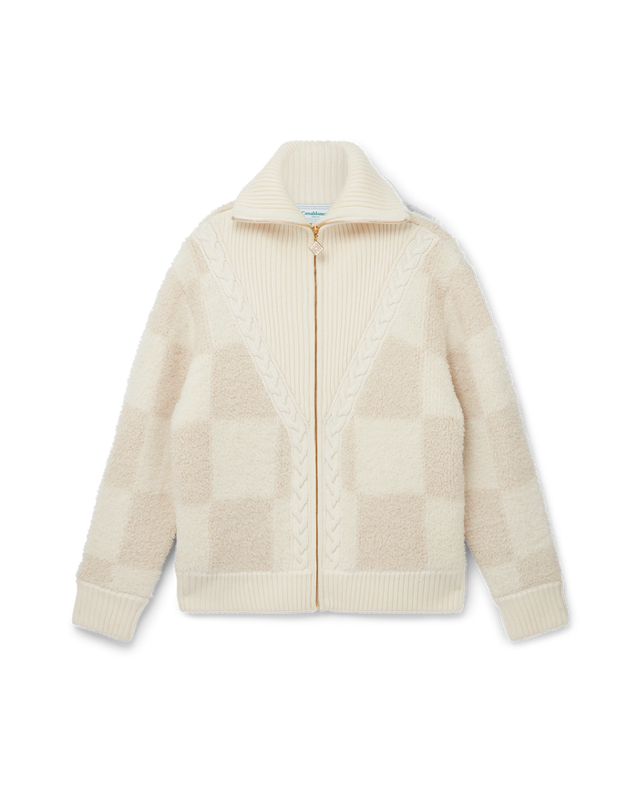 Checked Boucle Cardigan