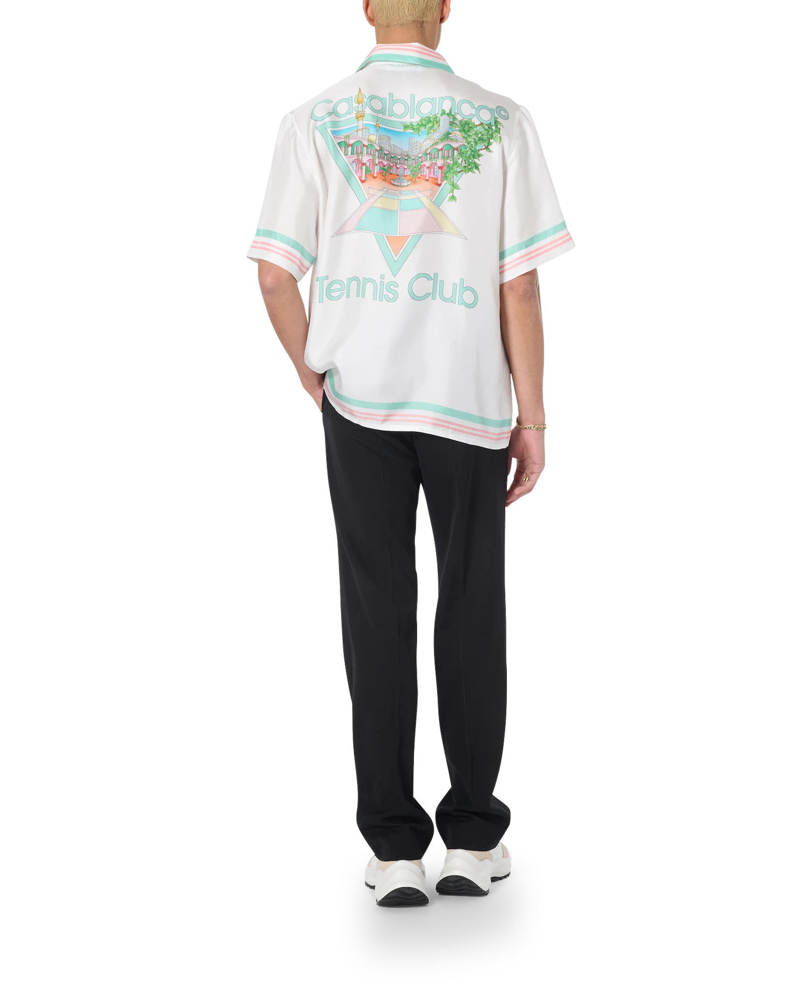 Tennis Club Icon Short Sleeve Silk Shirt