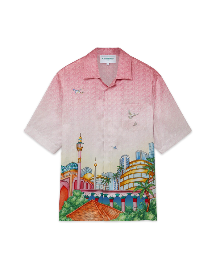 Morning City View Silk Shirt