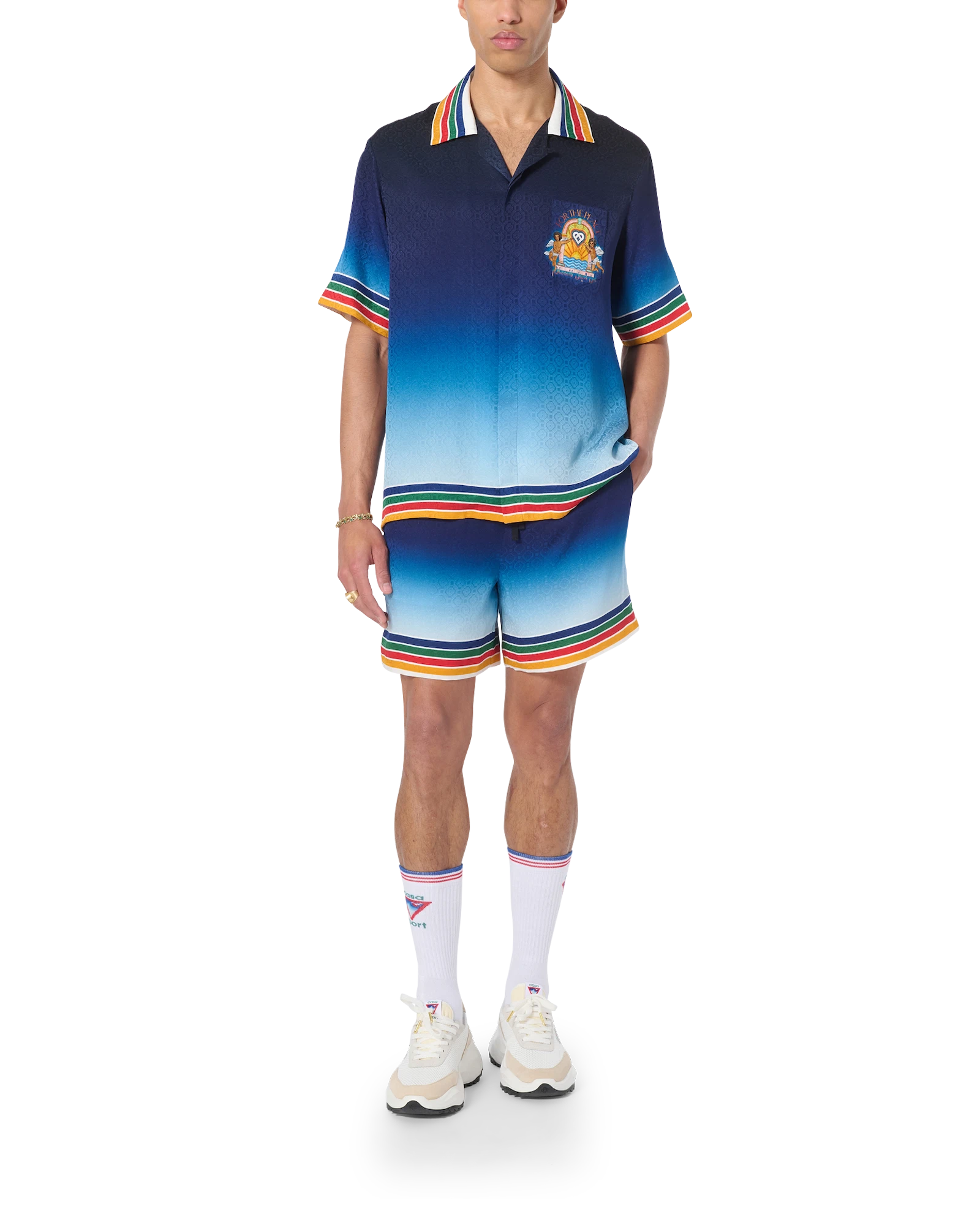 Studio De Musique Short Sleeve Silk Shirt
