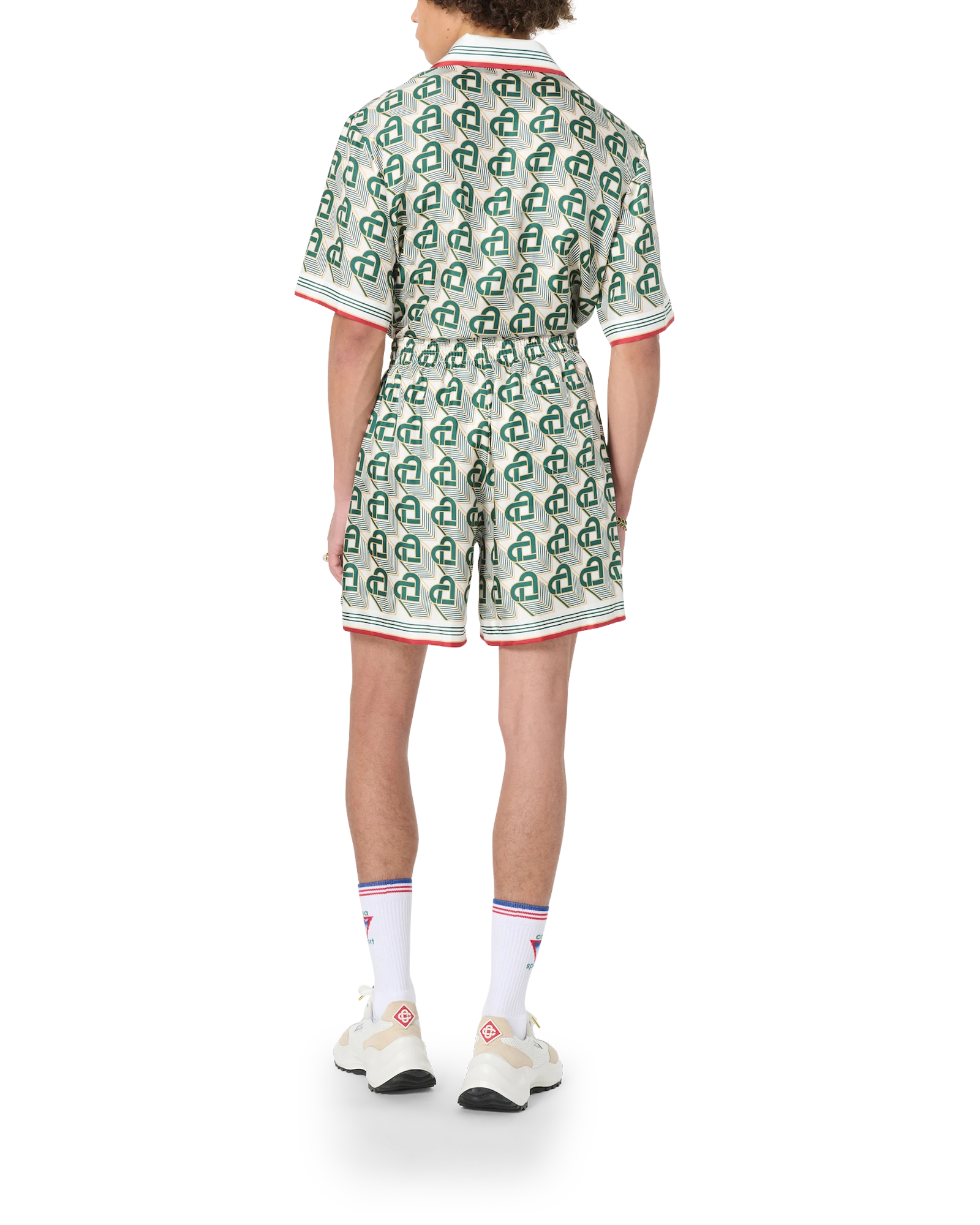 Heart Monogram Silk Shorts