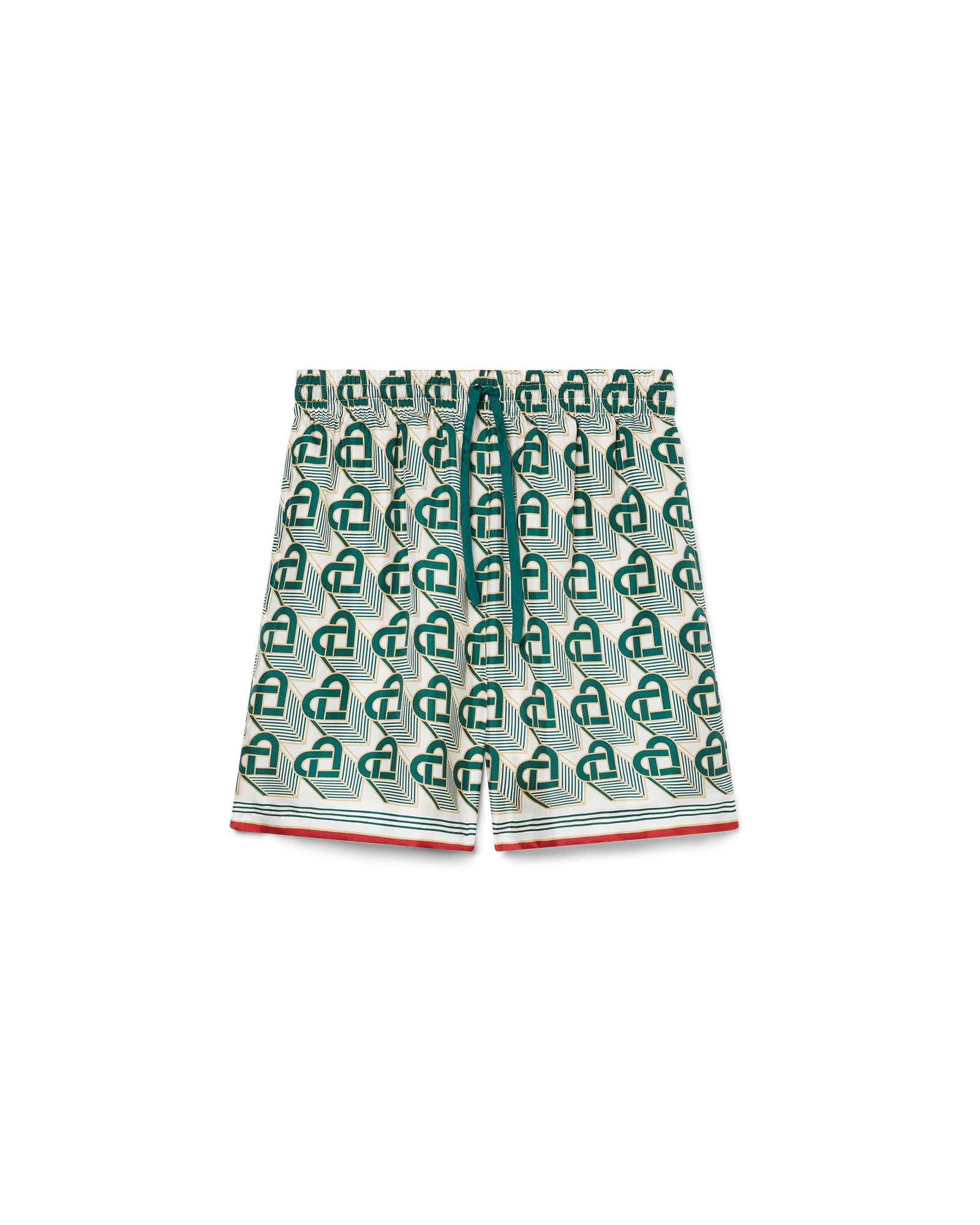 Heart Monogram Silk Shorts