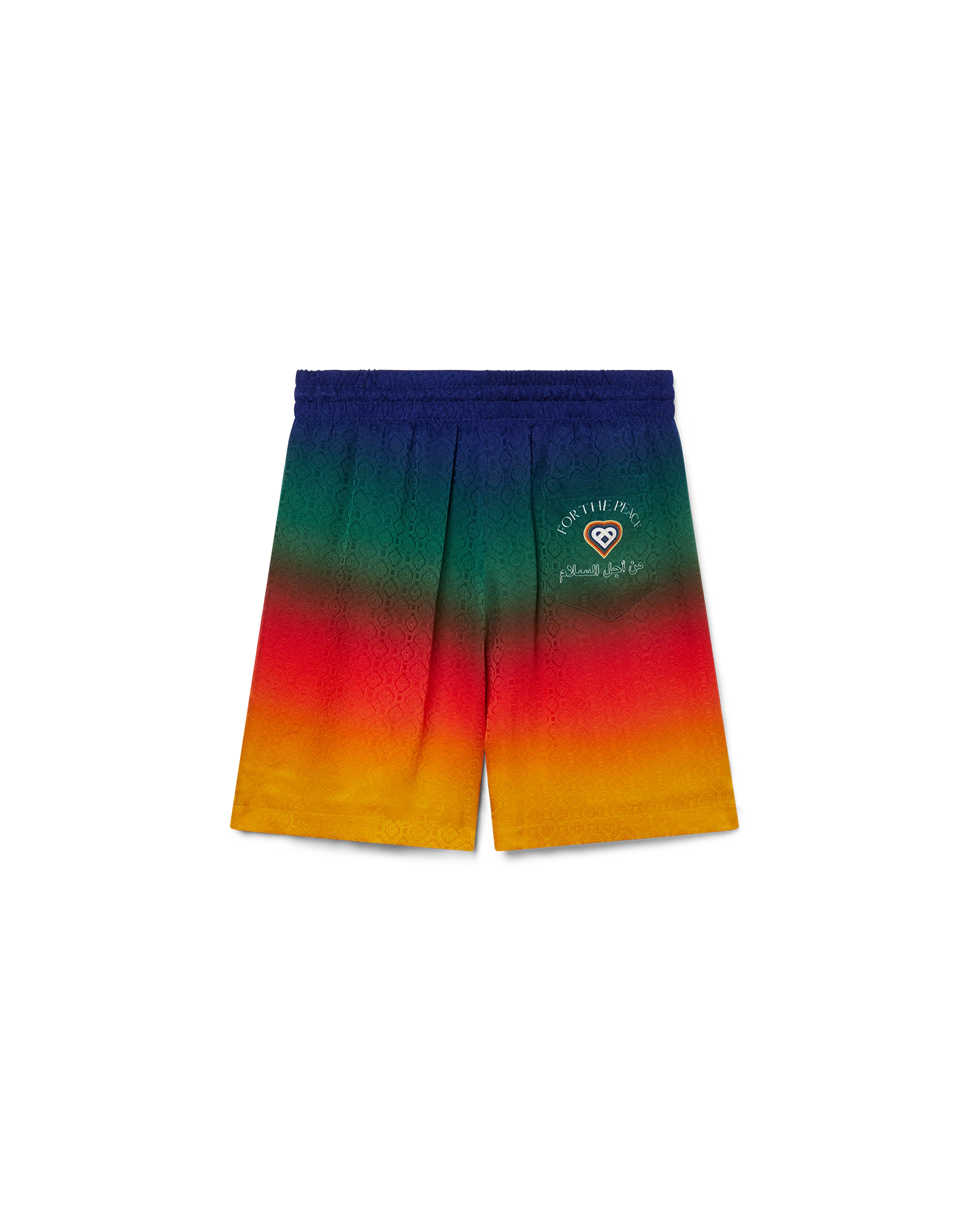 Peace Gradient Silk Shorts
