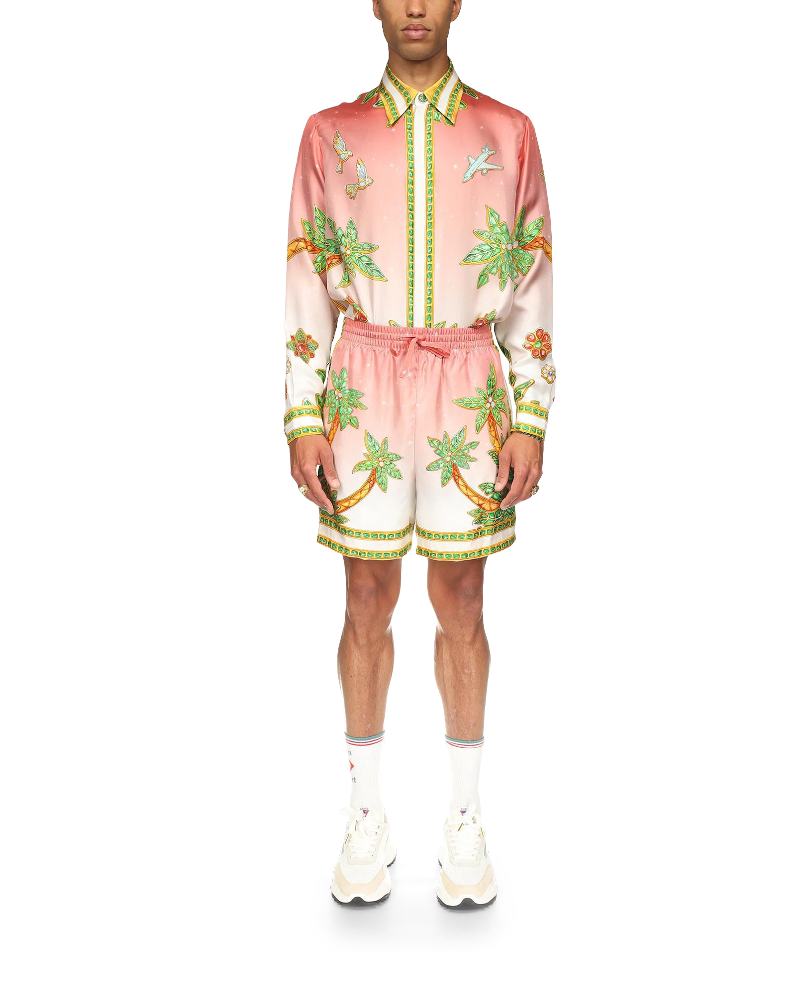 Lagos Tennis Club Long Sleeve Silk Shirt