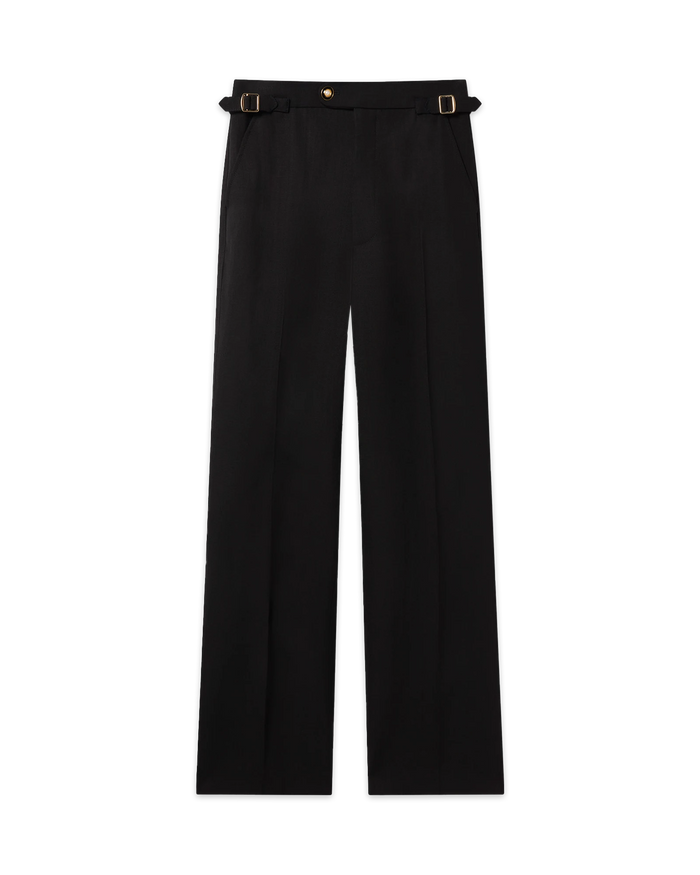 Straight Leg Silk Trousers