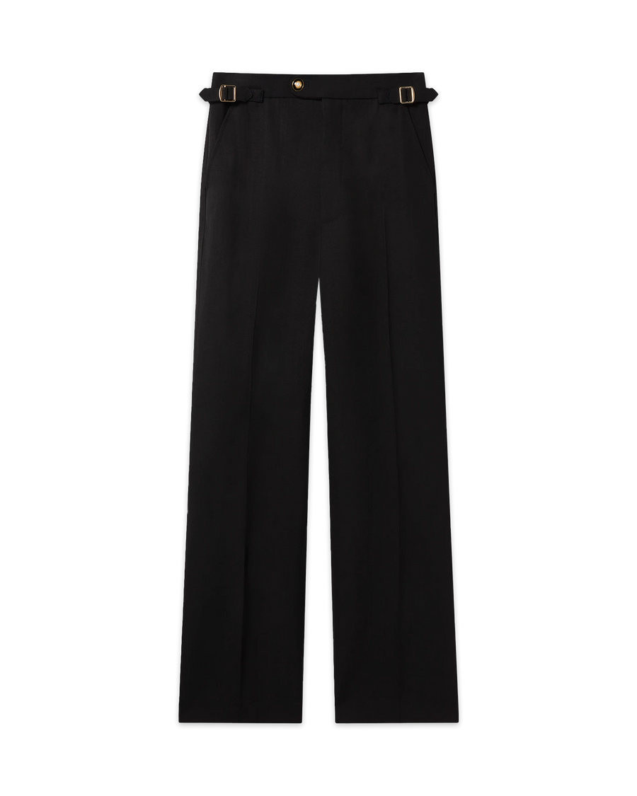 Straight Leg Silk Trousers