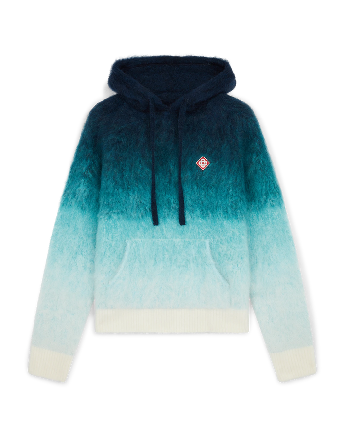 Gradient Mohair Hooded Sweatshirt