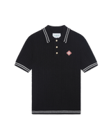 Silver Trim Boucle Polo Shirt