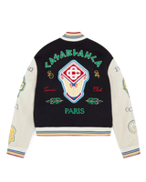 Chenille Patchwork Bomber Jacket