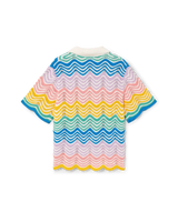 Gradient Wave Knit Shirt