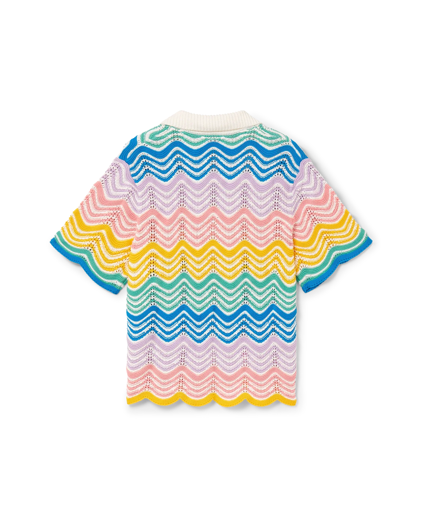 Gradient Wave Knit Shirt