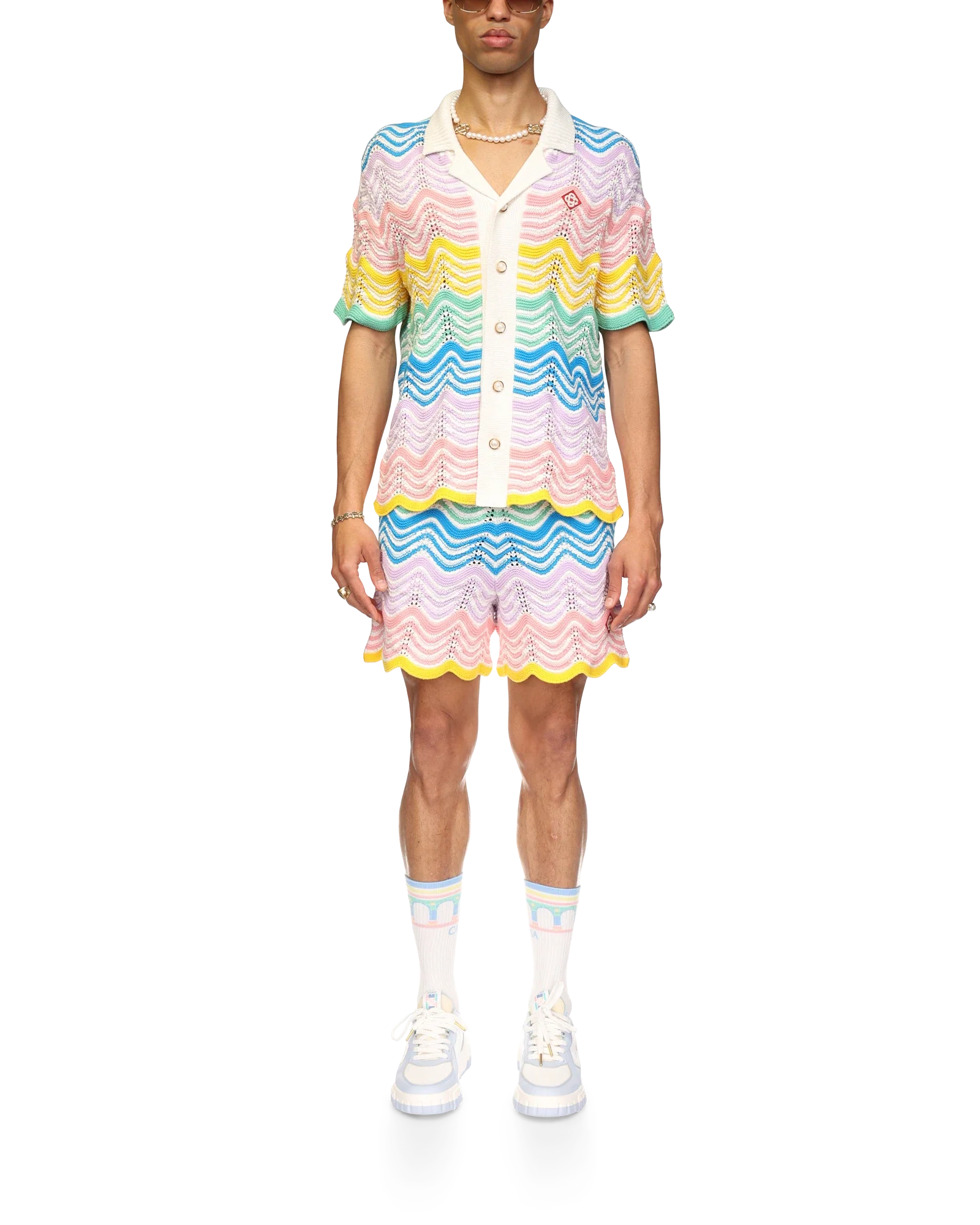 Gradient Wave Knit Shirt