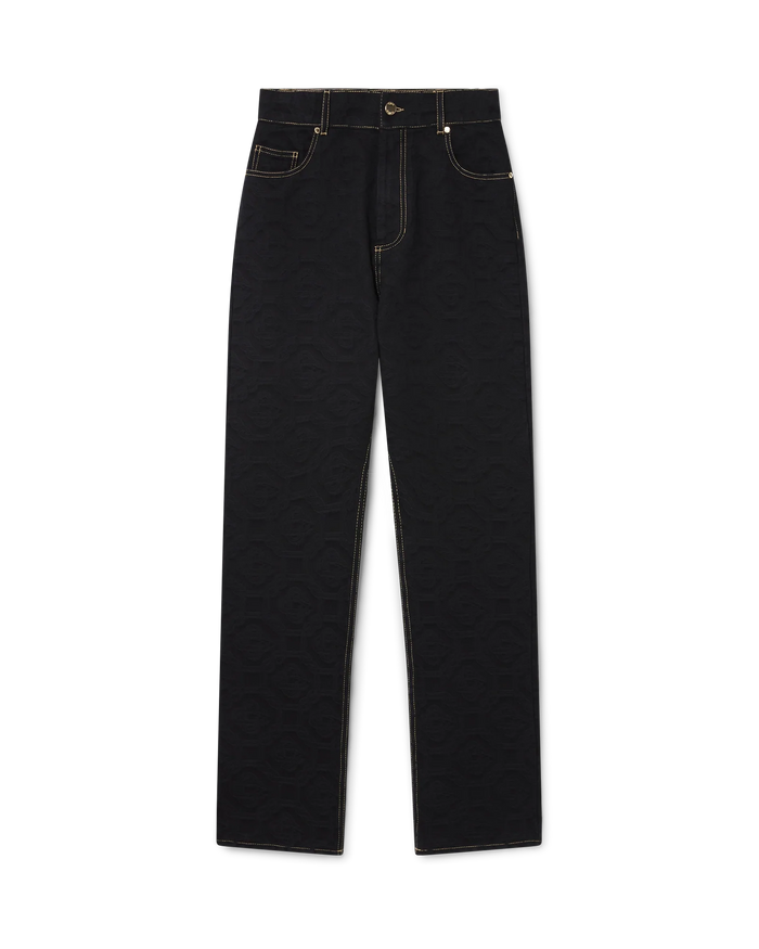 Jacquard Denim Jeans