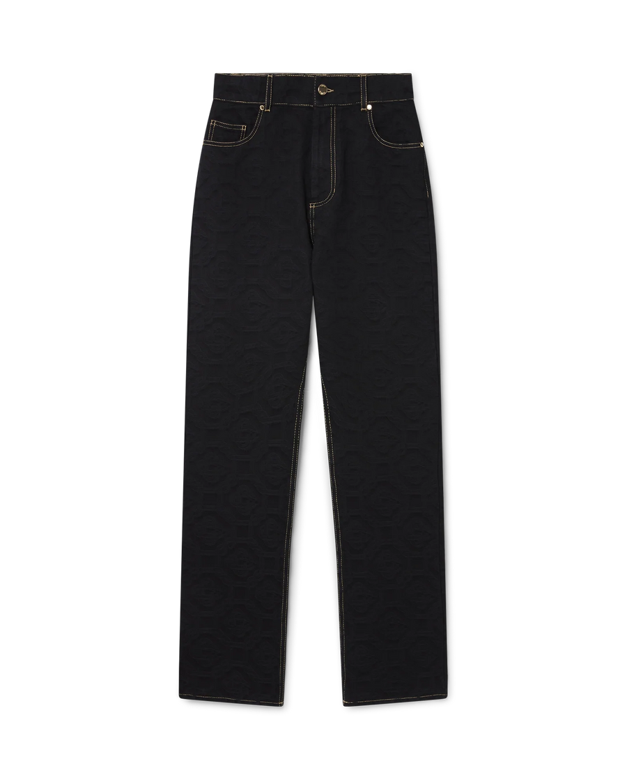 Jacquard Denim Jeans