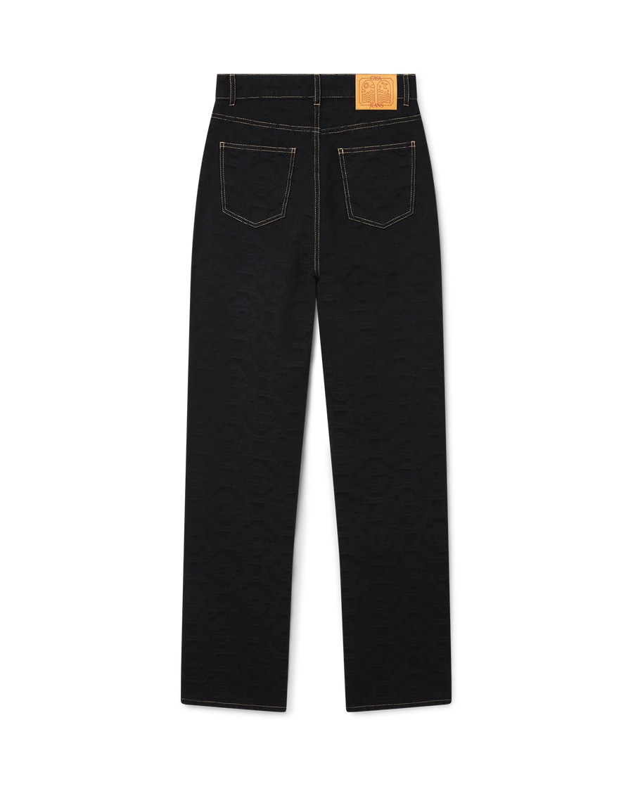 Jacquard Denim Jeans