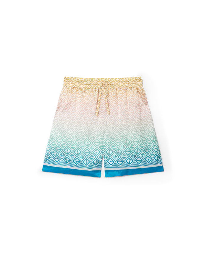 Gradient Monogram Silk Shorts