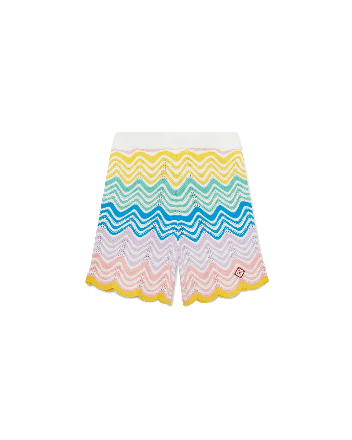 Gradient Wave Knit Shorts