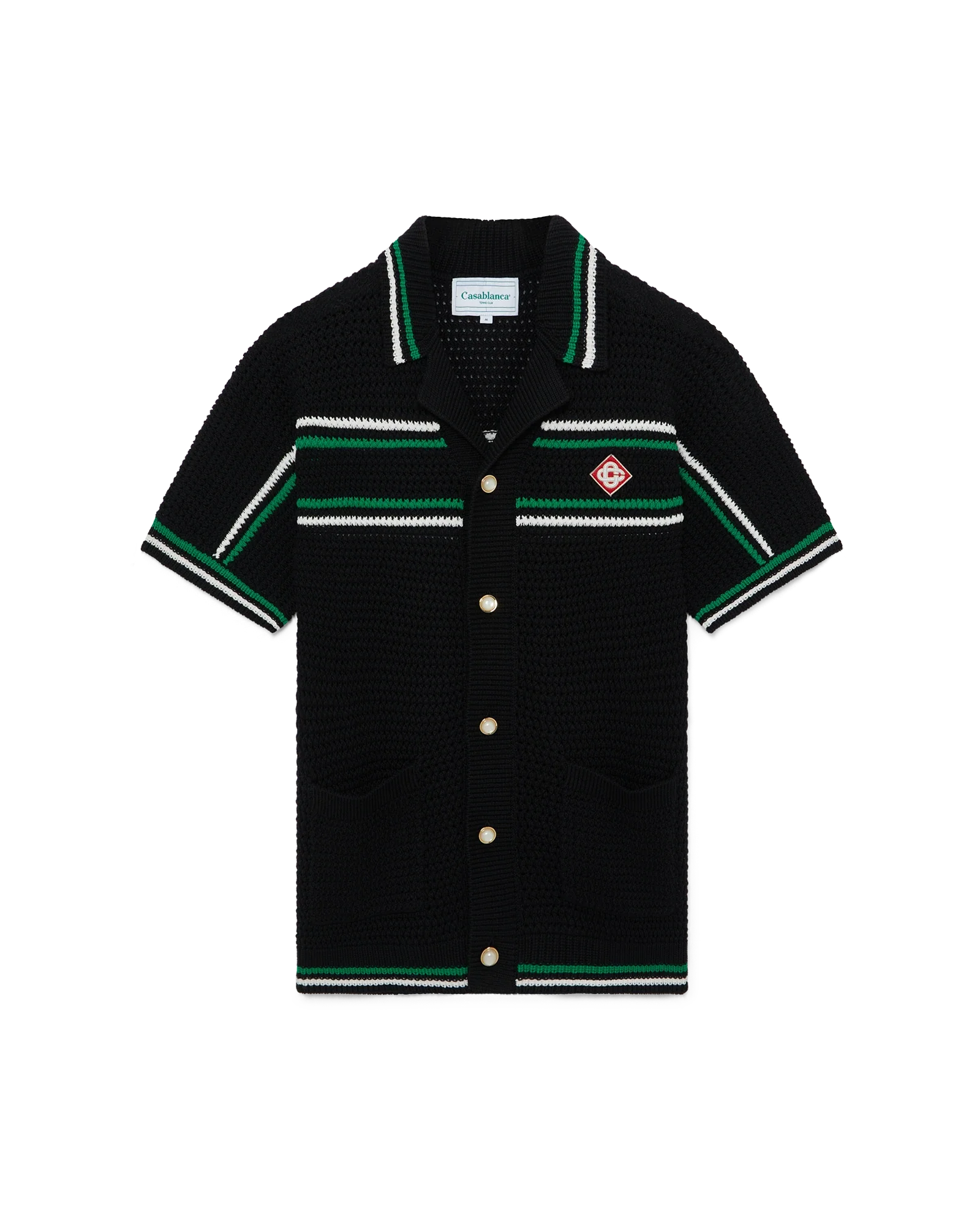 Chemise à manches courtes en crochet Tennis