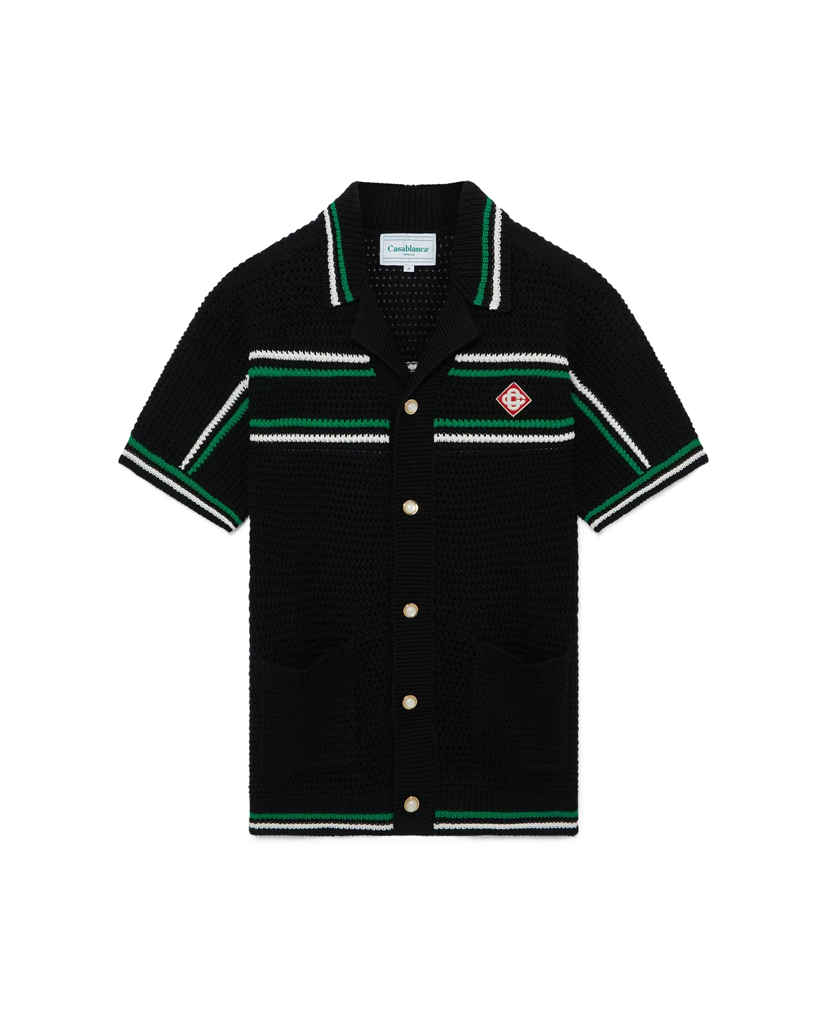 Tennis Short Sleeve Crochet Shirt