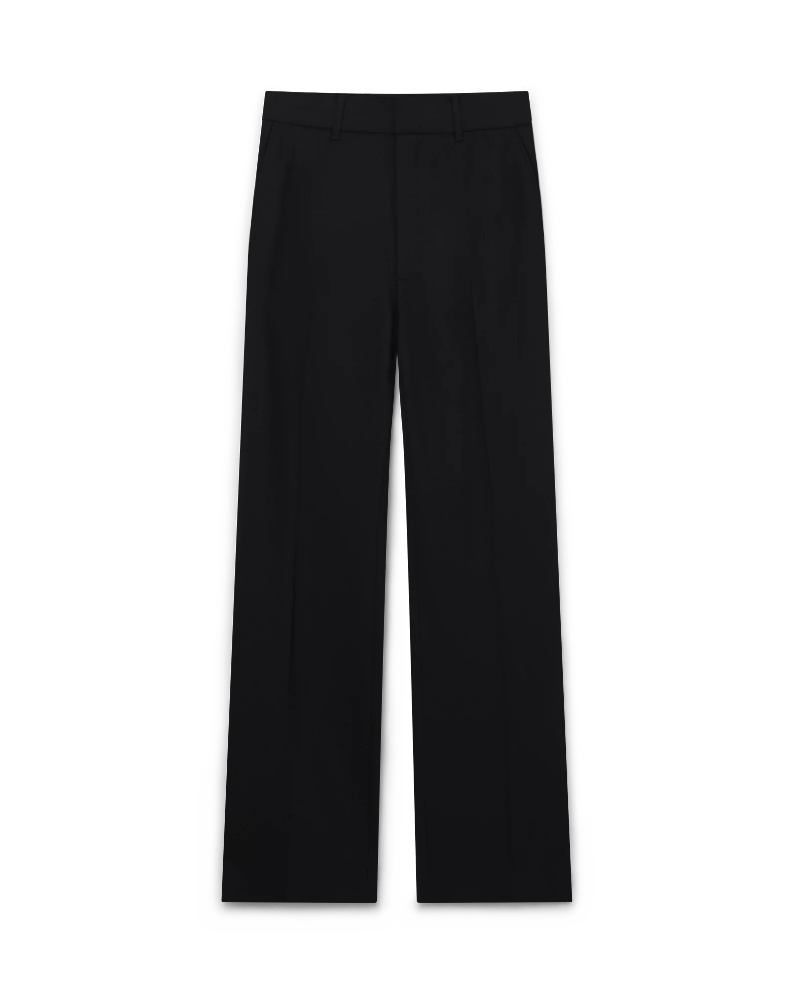 Straight Leg Wool Trousers