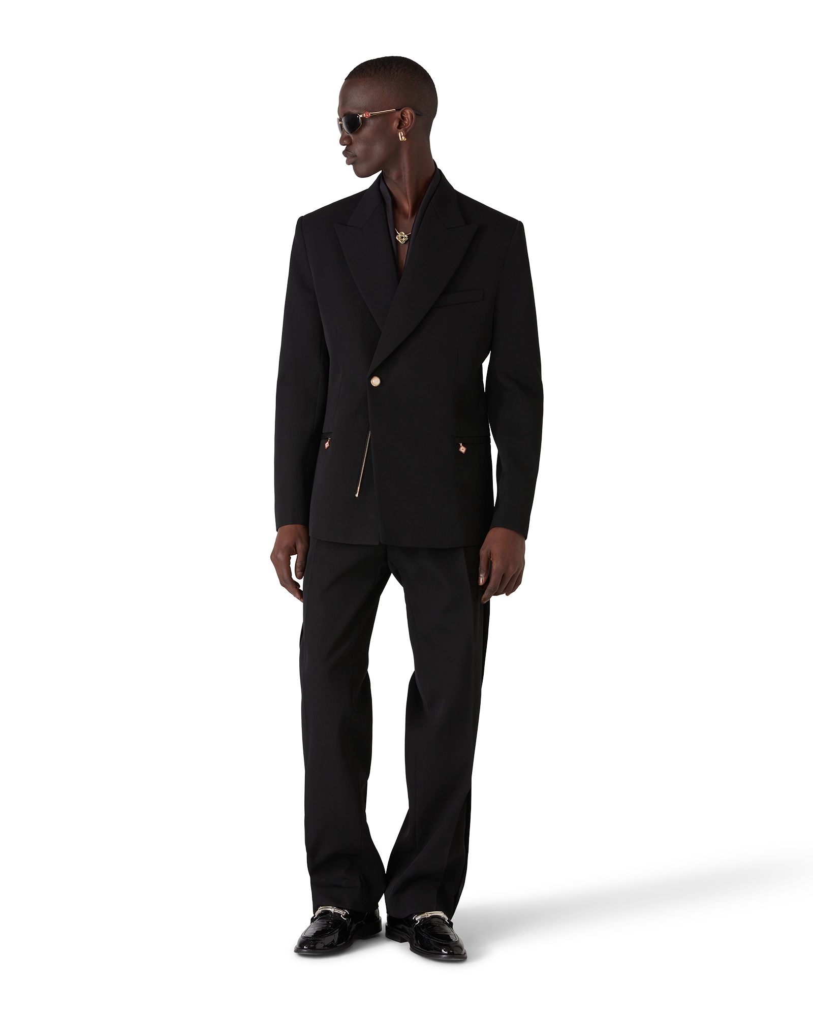 Wool Pleated Trousers