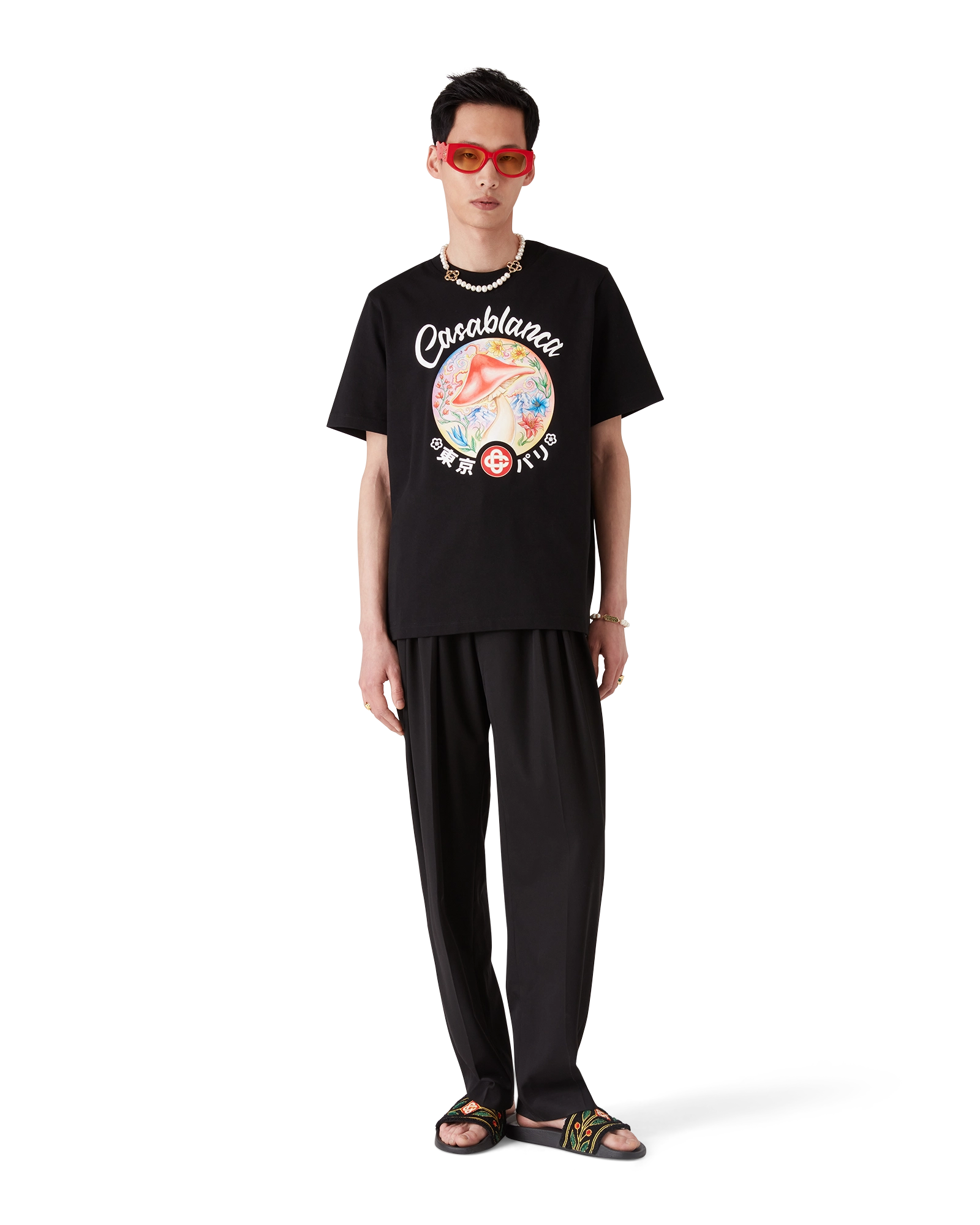 Mushroom Emblem Short Sleeve T-Shirt