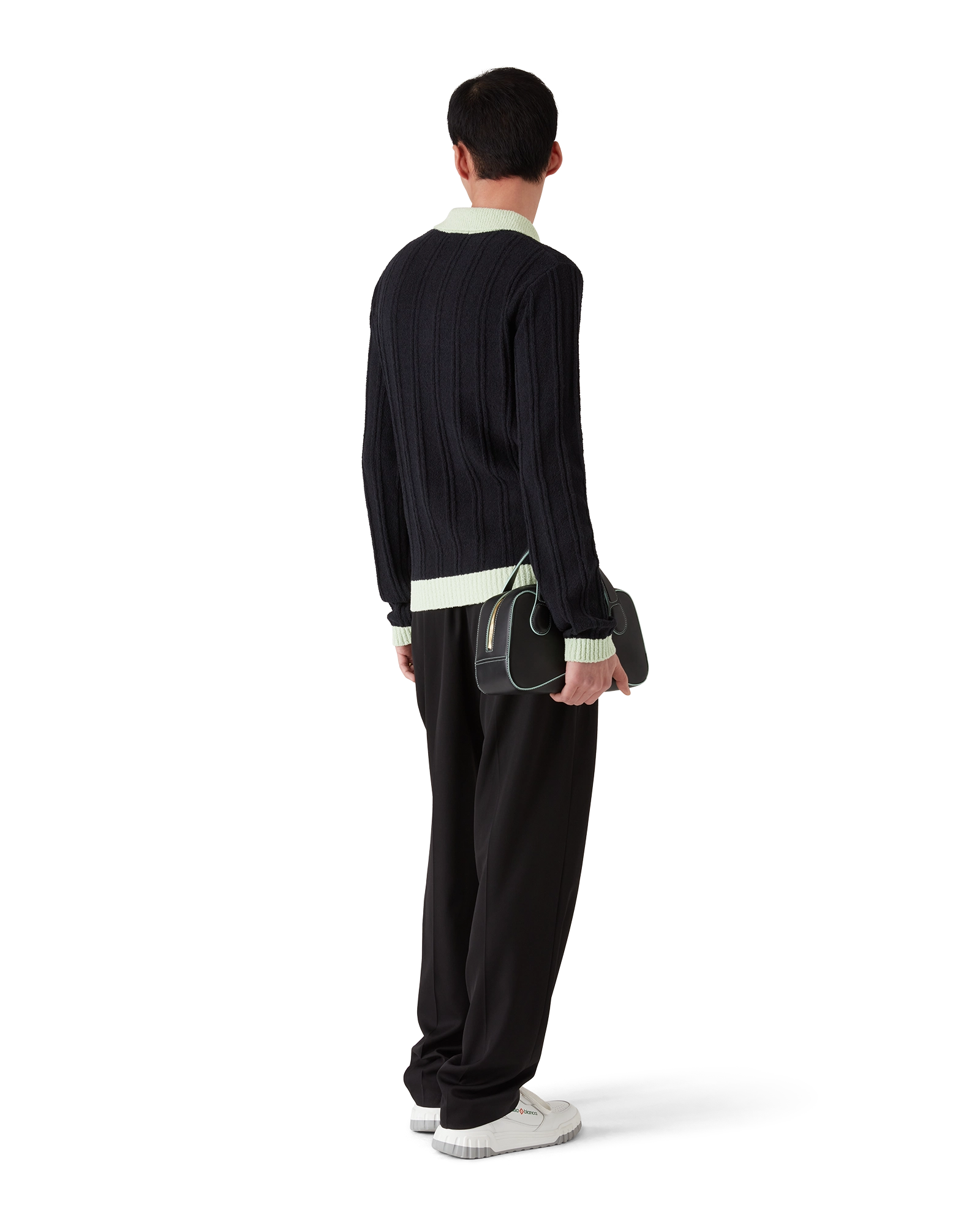 Boucle Long Sleeve Polo Shirt