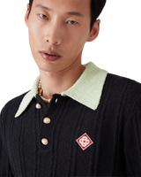 Boucle Long Sleeve Polo Shirt | Casablanca Paris Boucle Long Sleeve Polo Shirt | Casablanca Paris