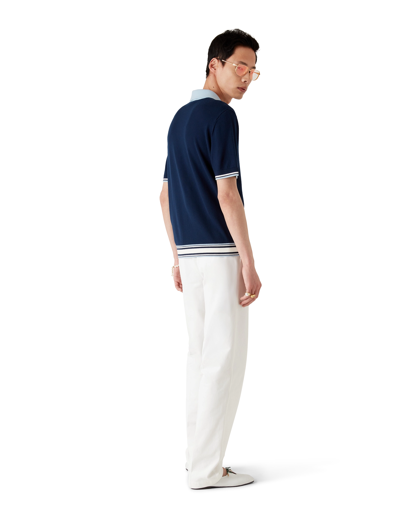 Merino Knit Tennis Polo Shirt