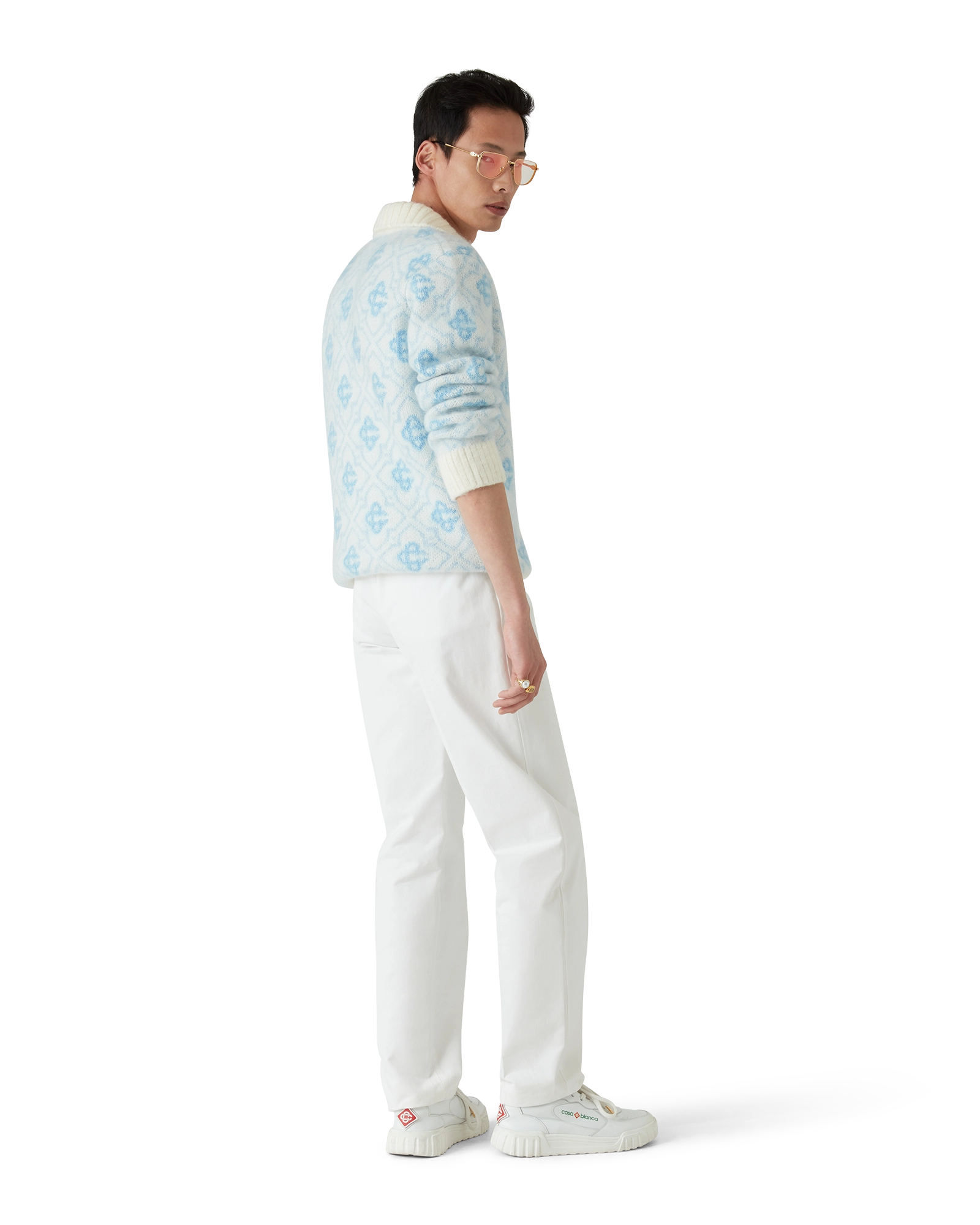 Mohair Monogram Zip Jumper