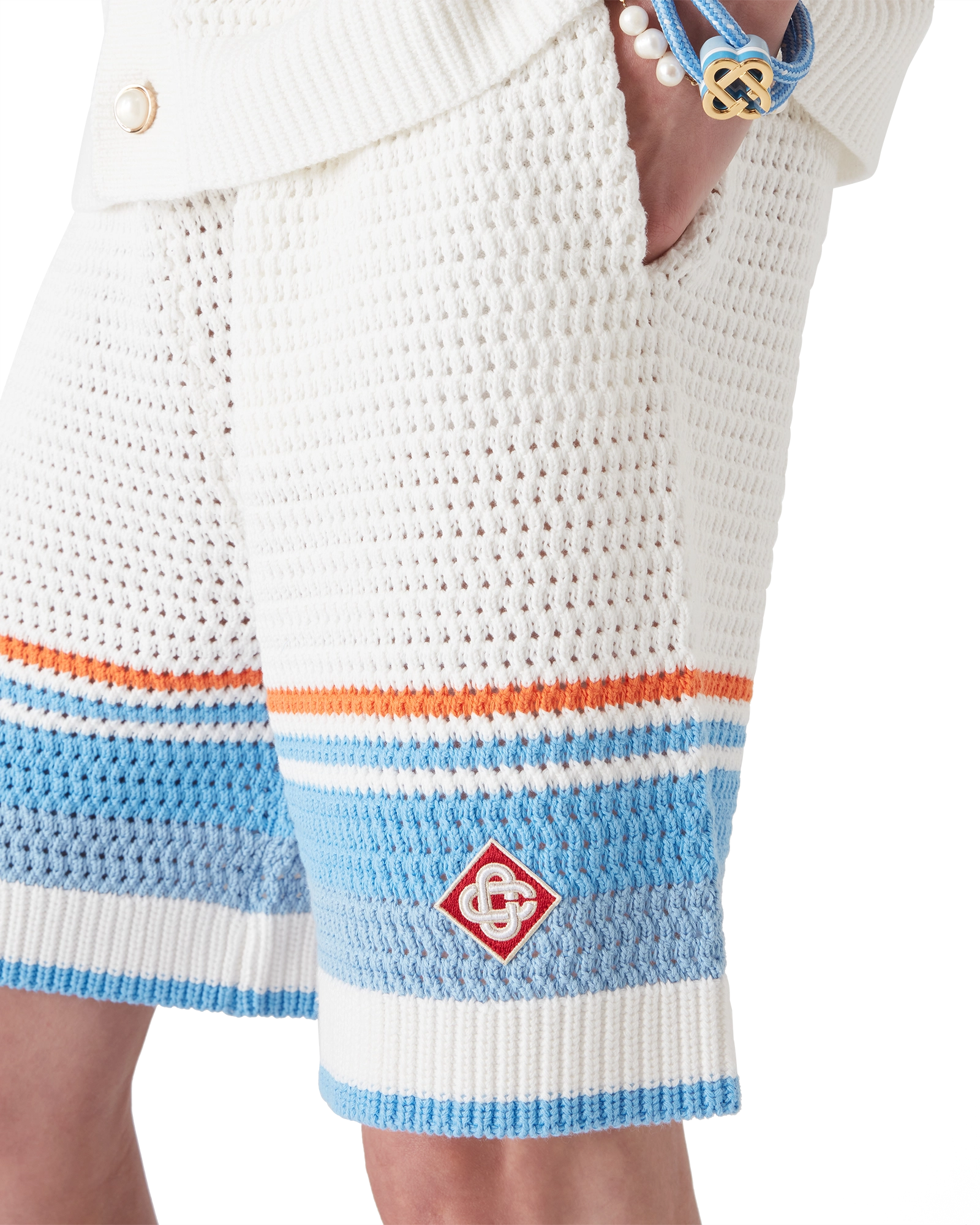 Cotton Tennis Crochet Shorts