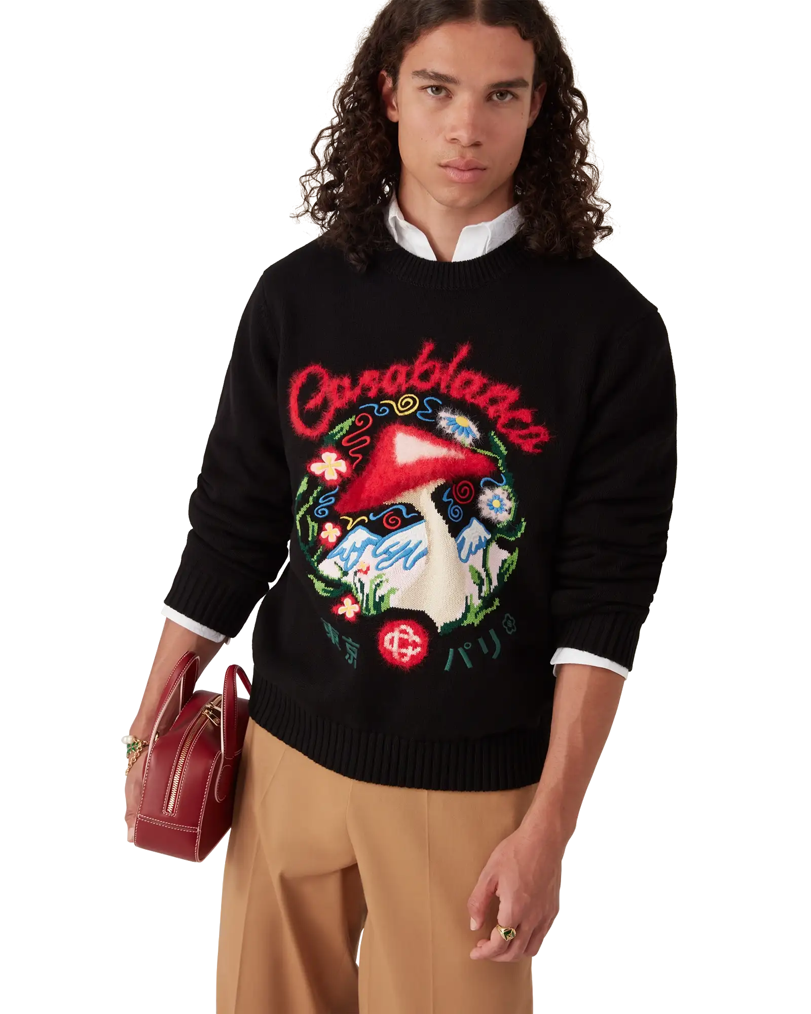 Cotton Embroidered Mushroom Jumper