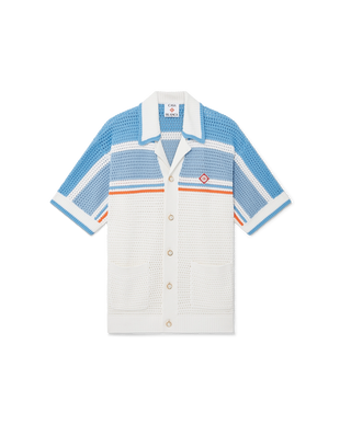 Cotton Tennis Short Sleeve Crochet Shirt