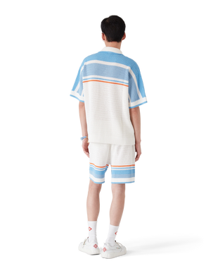 Cotton Tennis Short Sleeve Crochet Shirt