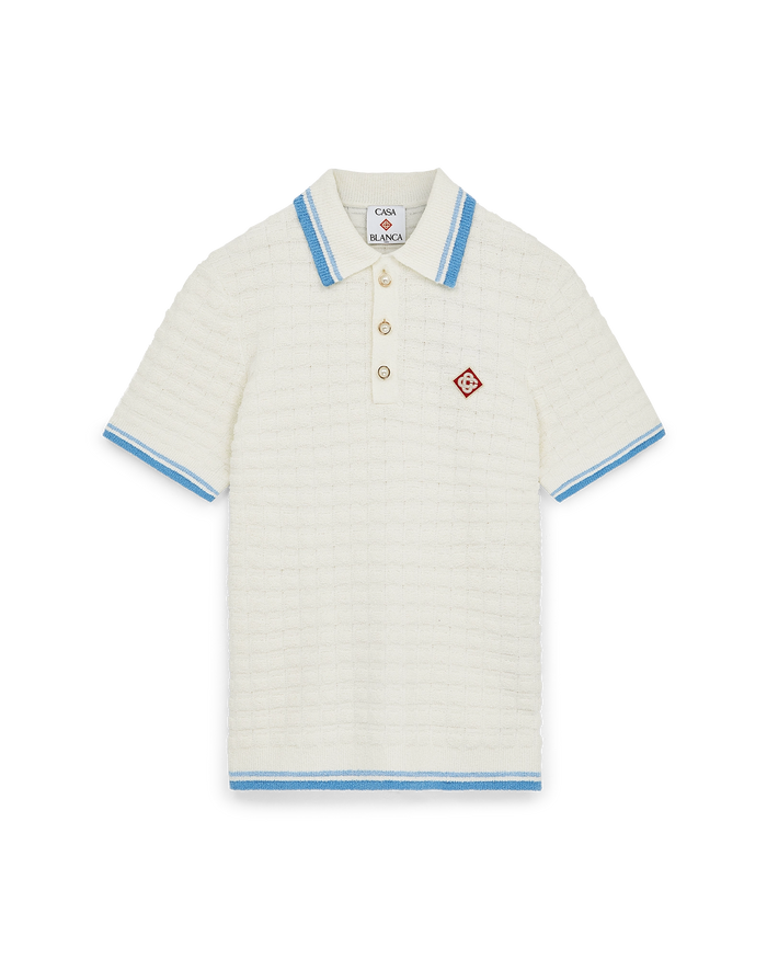Cotton Boucle Polo Shirt – Casablanca Cotton Boucle Polo Shirt – Casablanca