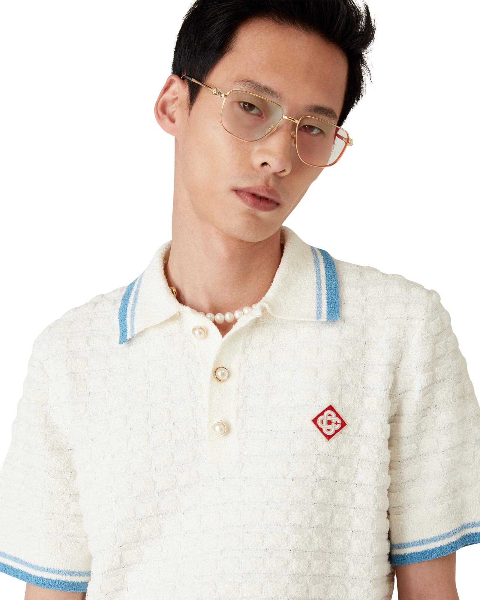 Cotton Boucle Polo Shirt