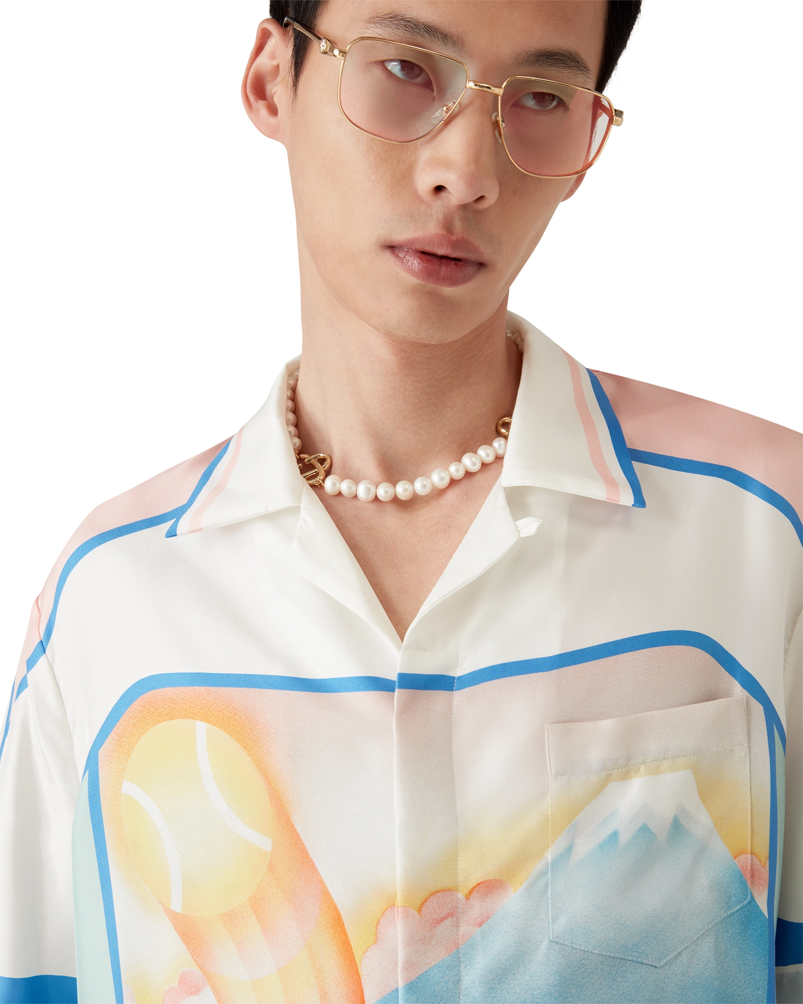 Fuji Dream Short Sleeve Silk Shirt