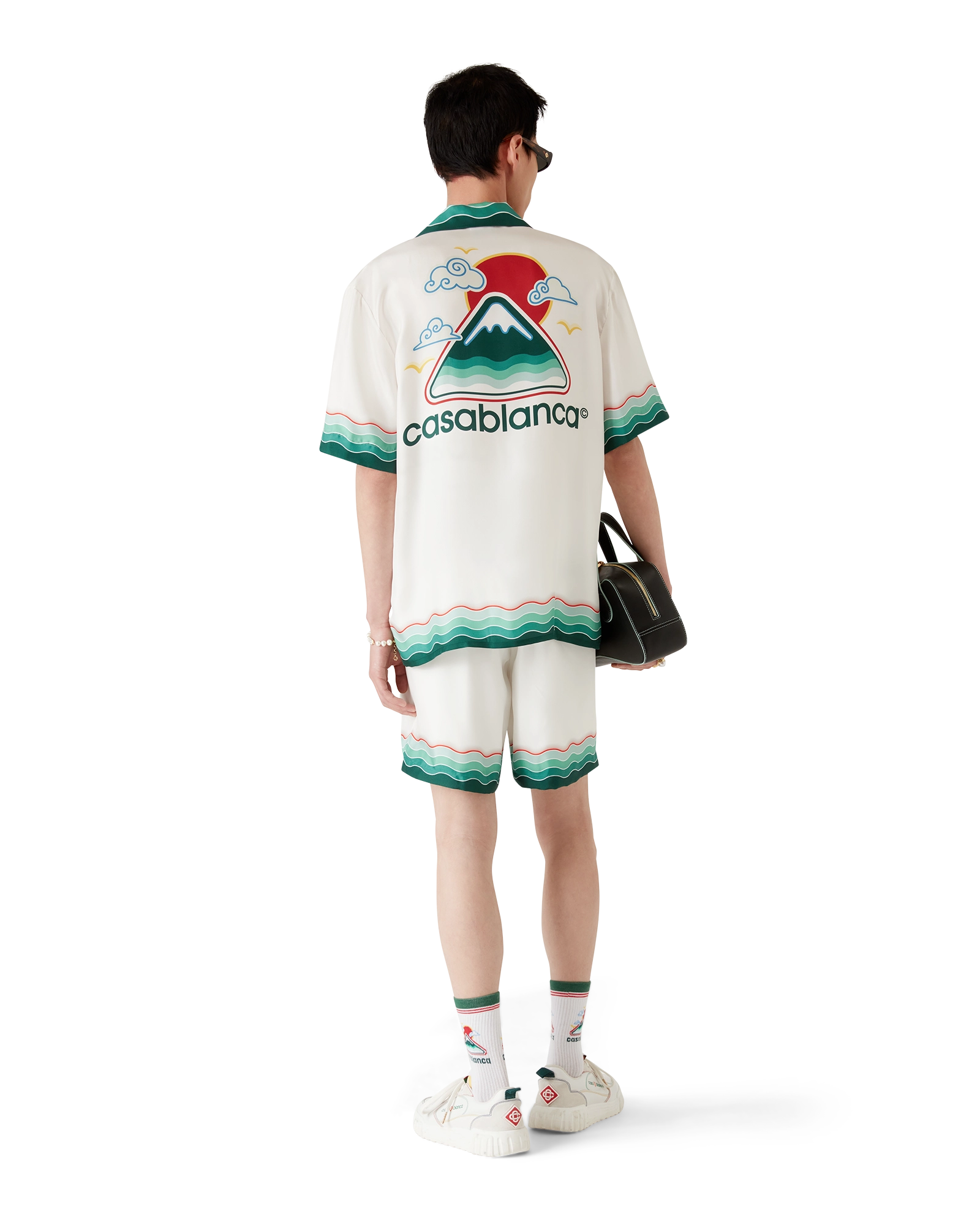 Montagne Ondulée Short Sleeve Silk Shirt