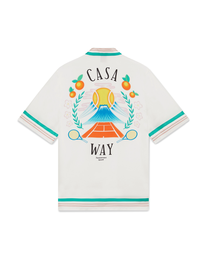Casa Way Knitted Collar Silk Shirt | Casablanca Paris