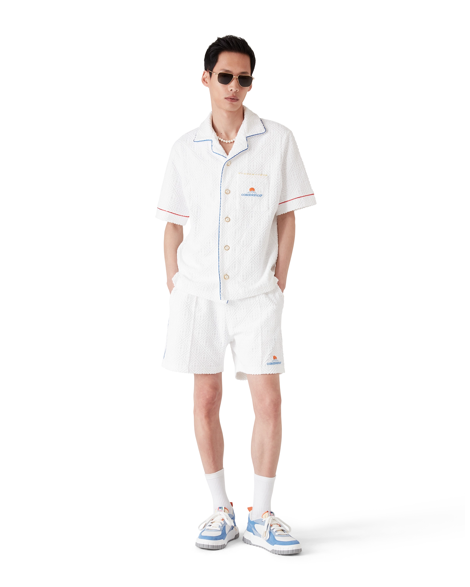 Monogram Jacquard Short Sleeve Towelling Shirt