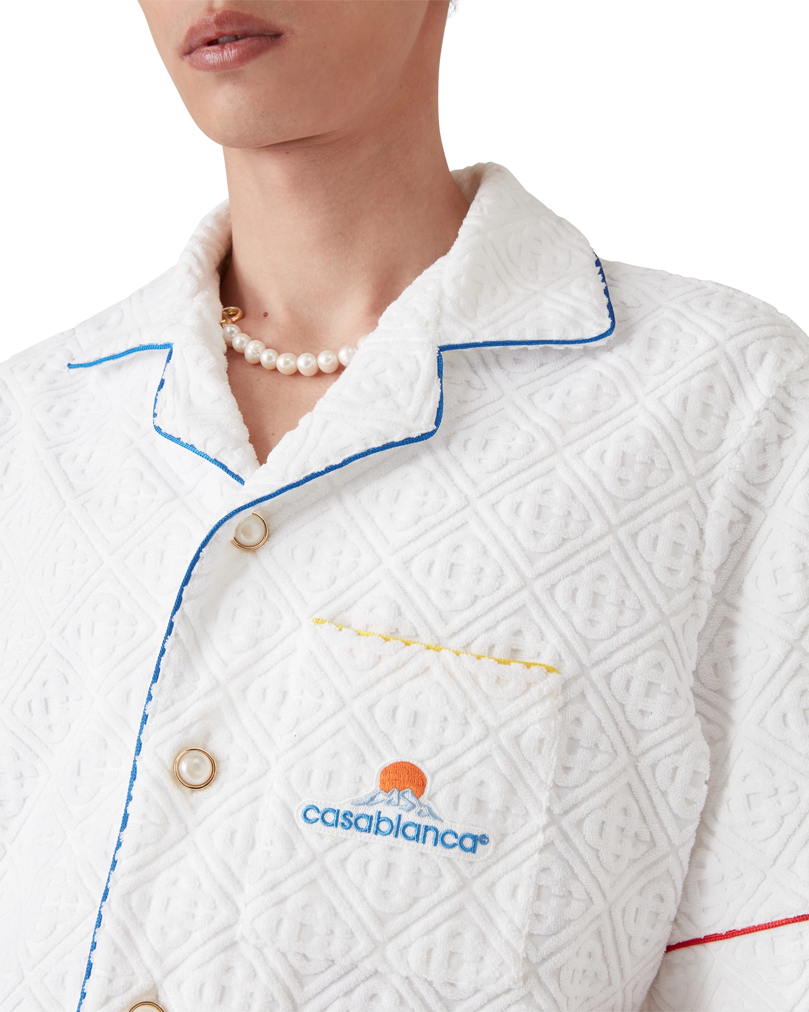 Monogram Jacquard Short Sleeve Towelling Shirt